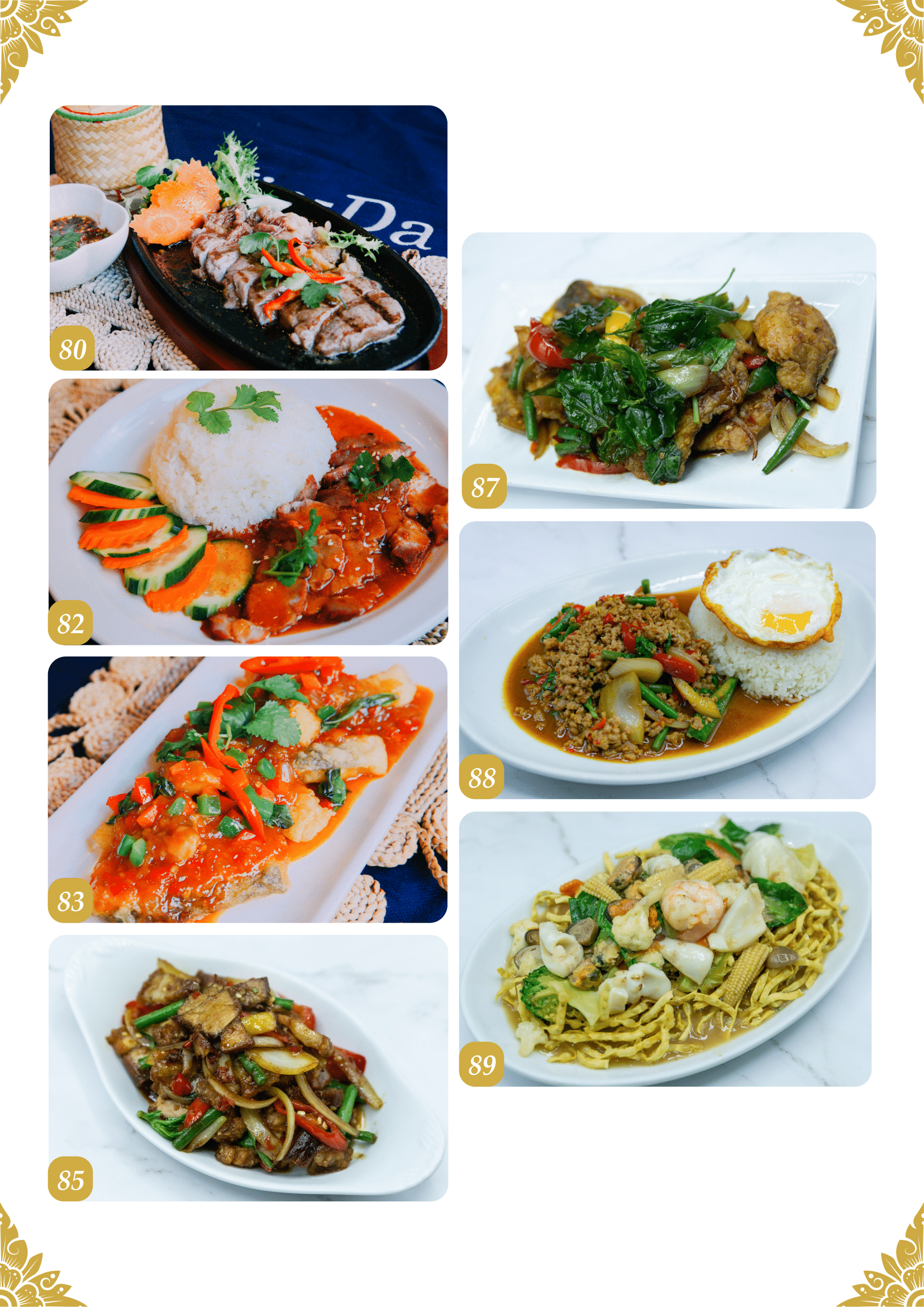 Full Menu – Jin-Da Thai Restaurant